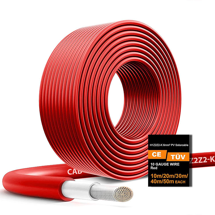 Heavy Duty Earth Burial Samþykkt 6mm2 Red Solar Line