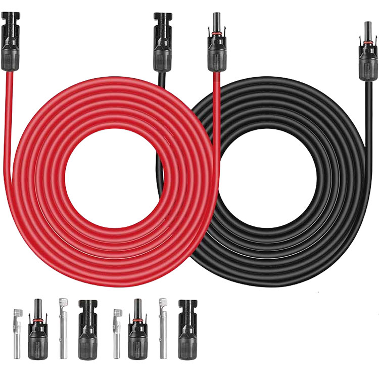 Sólarframlengingarsnúra 30Ft 10AWG 6mm2 sólarorkustrengur