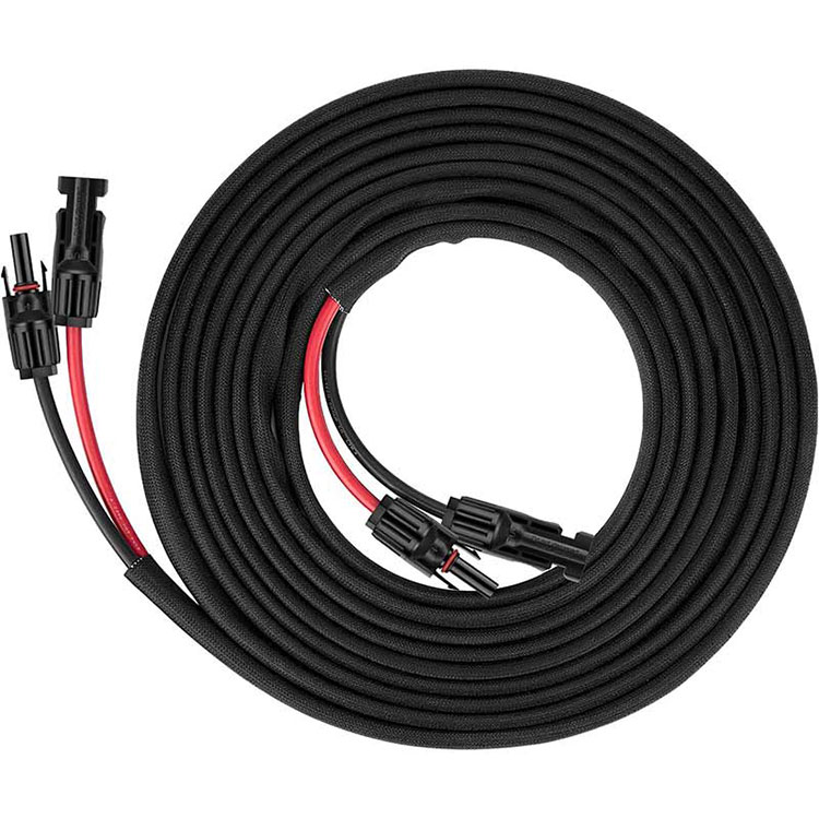 Tvívíra sólarplötuframlengingarsnúra - 30Ft 10AWG(6mm2) sólarframlengingarsnúra